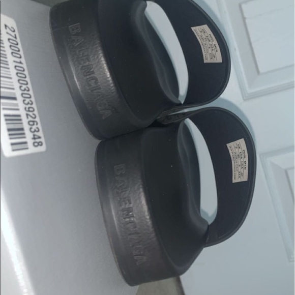 Balenciaga Pool Slide BB Black “Glow” - Picture 3 of 5